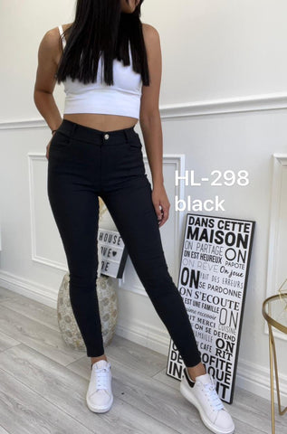 NEW COLOUR LADIES SKINNY STRETCH JEANS BUTTON WOMENS SLIM FIT PANTS TROUSERS