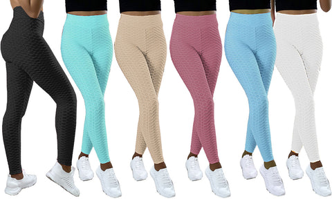 Ladies Honeycomb Textured Leggings