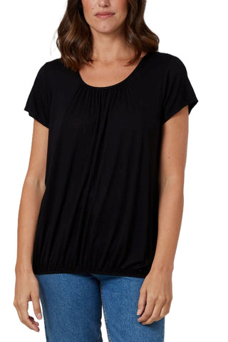NEW LADIES PLUS SIZE SCOOP NECK STRETCHY JERSEY TOP WOMENS T-SHIRT GYPSY 12-20