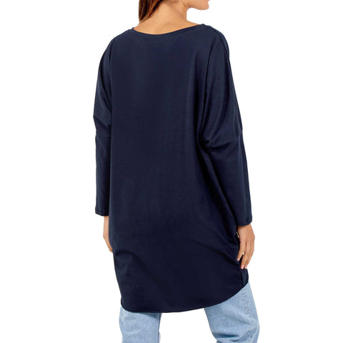 NEW LADIES OVERSIZED FOIL LEOPARD STRIPE PRINT BATWING LOOSE FIT SWEATSHIRT TOP