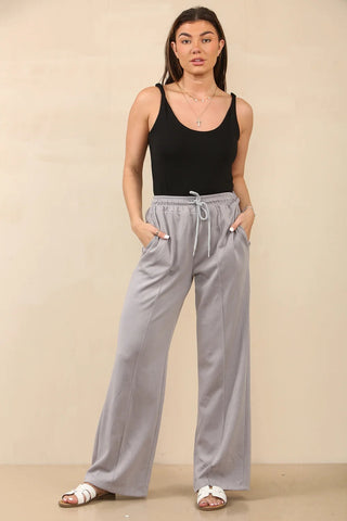 Ladies Warm Fur Fleece Lined Wide Leg Bottoms Womens Jog Pants Joggers Trousers