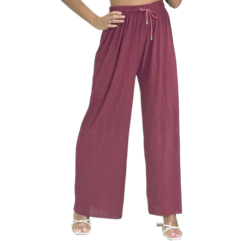 Hannah Ribbed Palazzo Trousers