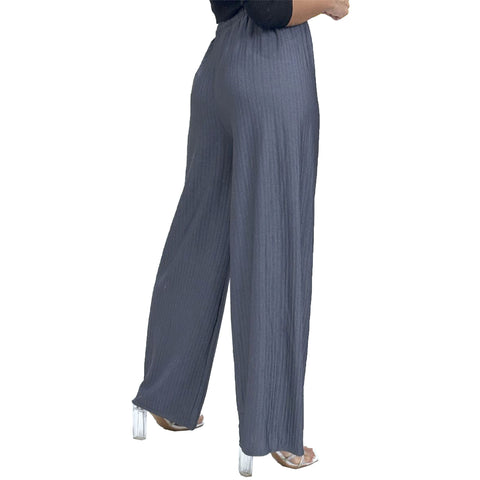 Hannah Ribbed Palazzo Trousers