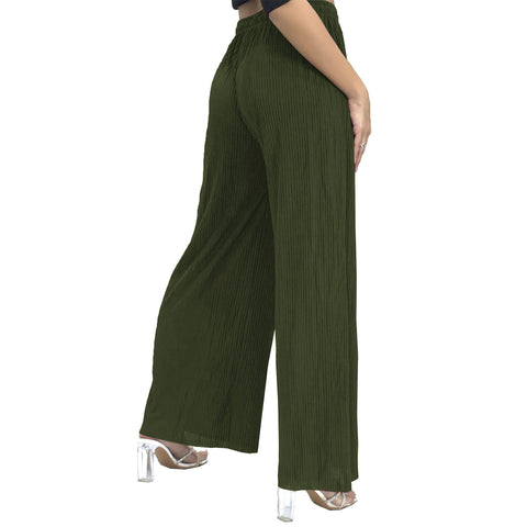 Hannah Ribbed Palazzo Trousers
