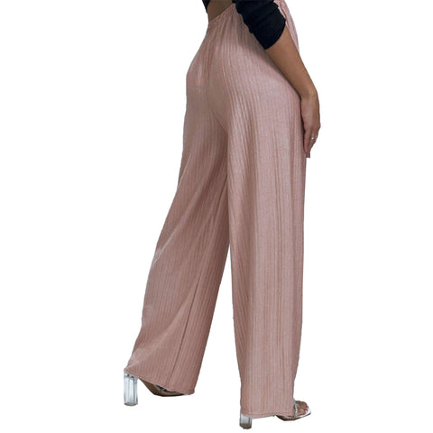 Hannah Ribbed Palazzo Trousers