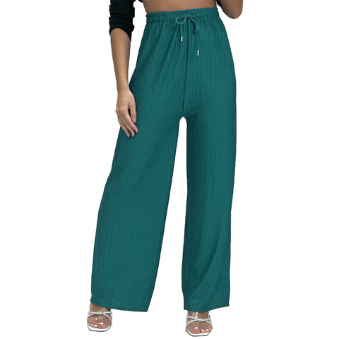 Hannah Ribbed Palazzo Trousers