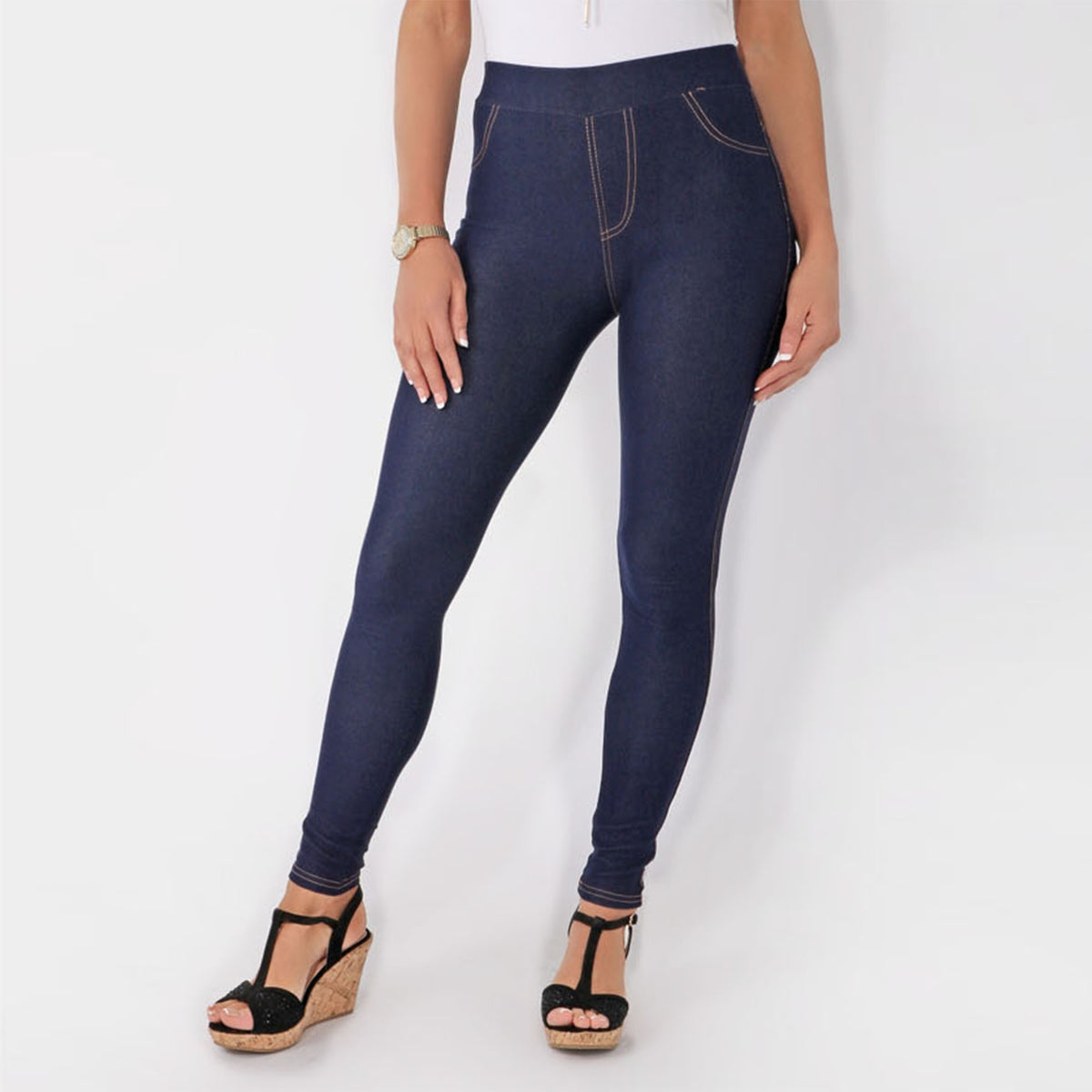 (5602) Denim Print Leggings