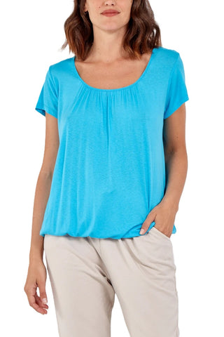 NEW LADIES PLUS SIZE SCOOP NECK STRETCHY JERSEY TOP WOMENS T-SHIRT GYPSY 12-20