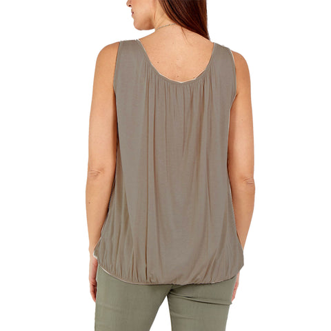 Anna Necklace Ruched Neck Vest