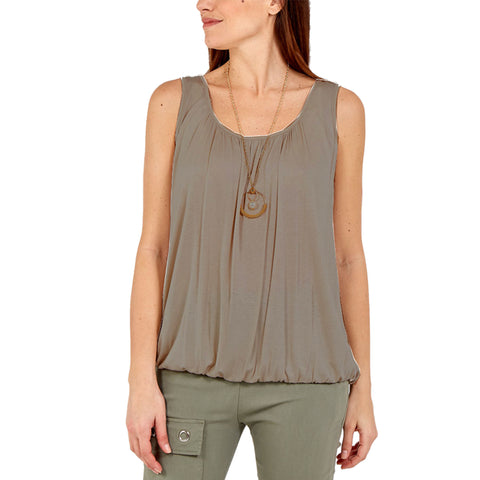Anna Necklace Ruched Neck Vest