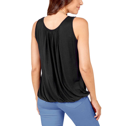 Anna Necklace Ruched Neck Vest