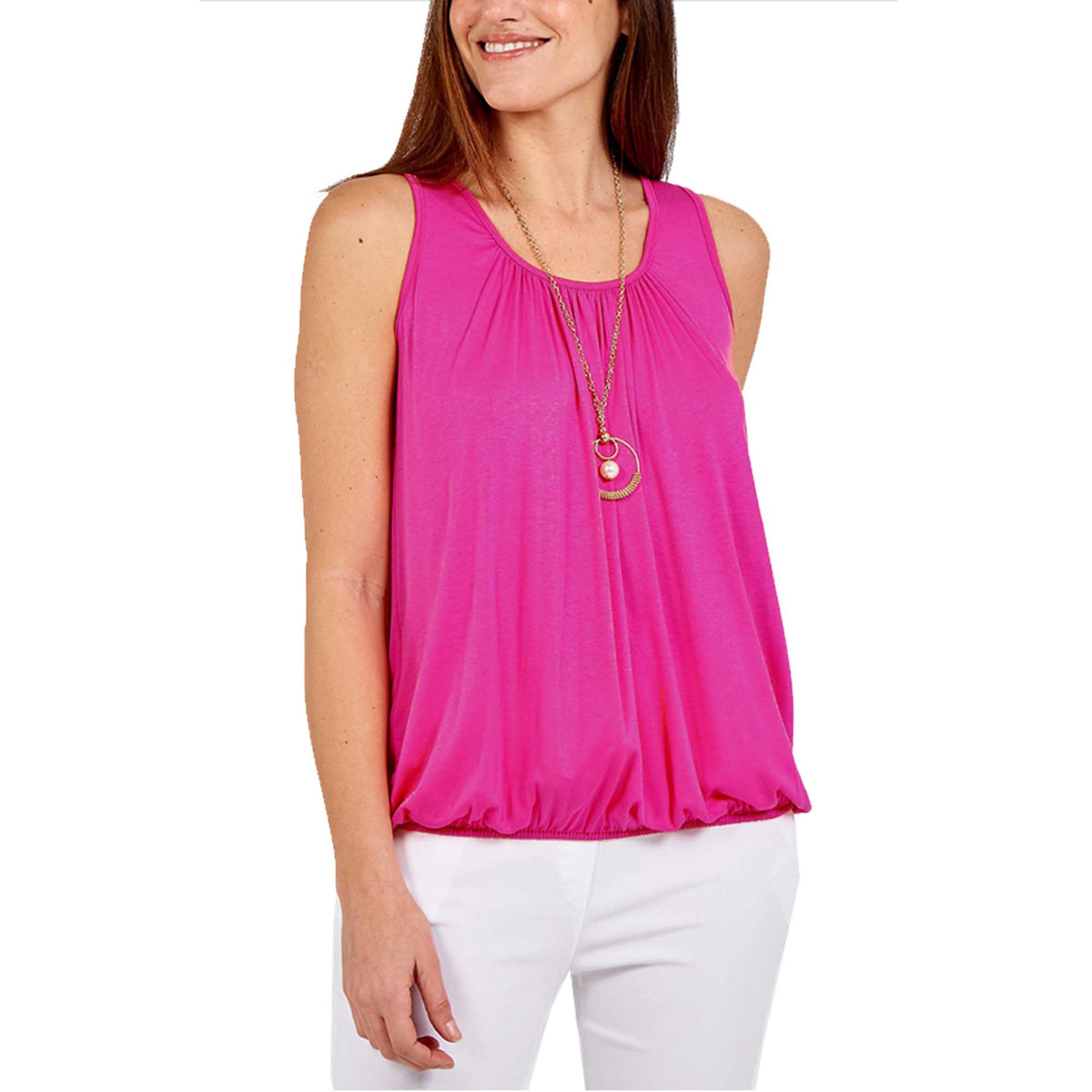 Anna Necklace Ruched Neck Vest
