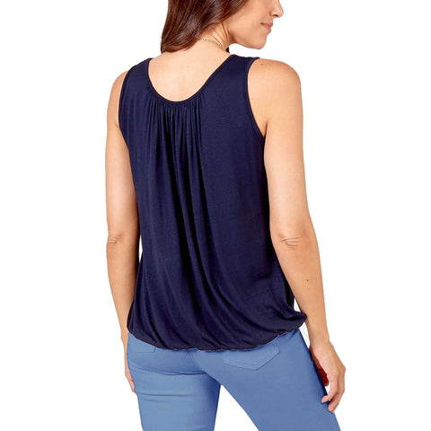 Anna Necklace Ruched Neck Vest