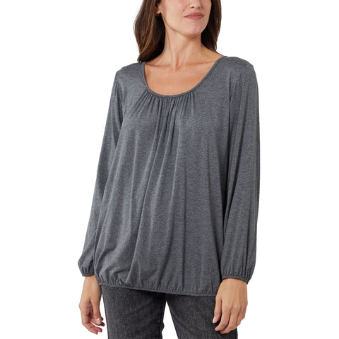 Plus Size Ruched Neck Top