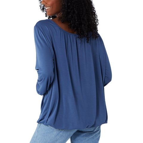 Plus Size Ruched Neck Top