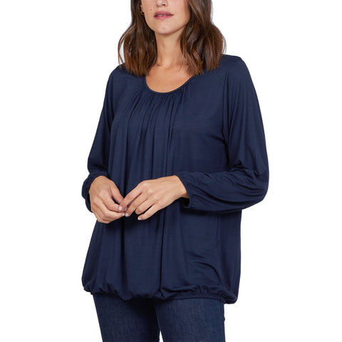 Plus Size Ruched Neck Top