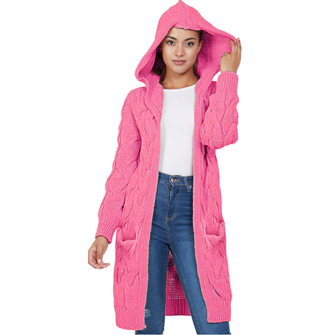 Cable Hooded Cardigan