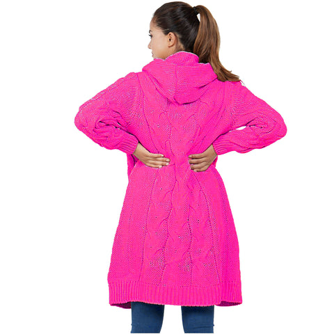 Cable Hooded Cardigan