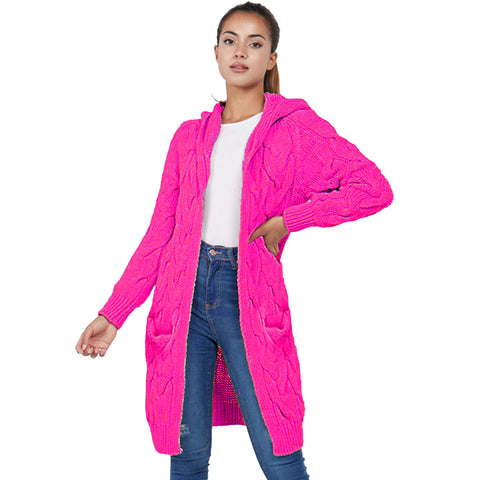 Cable Hooded Cardigan