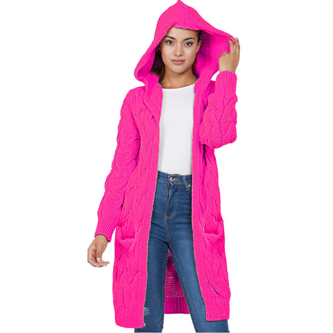 Cable Hooded Cardigan