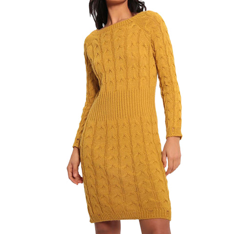 Ribbed Waist Jumper Dress