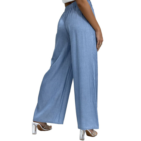 Jenny Denim Palazzo Trousers