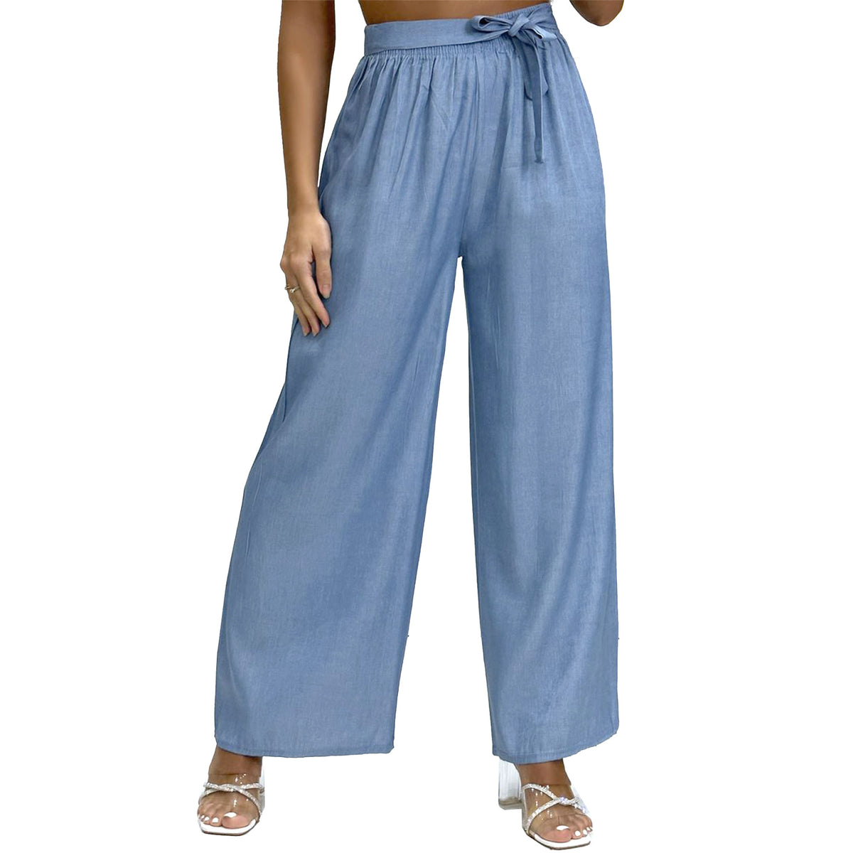 Jenny Denim Palazzo Trousers