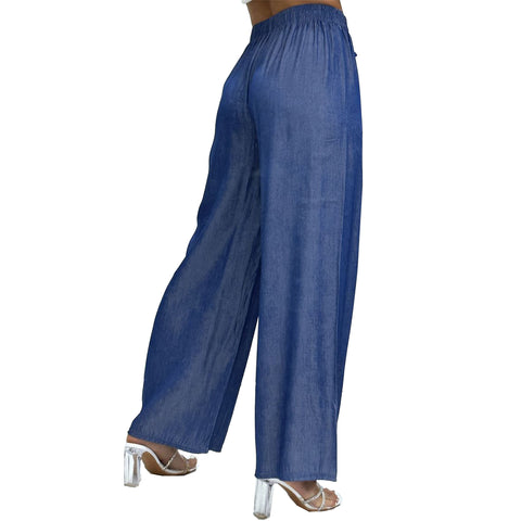 Jenny Denim Palazzo Trousers