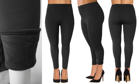 (99897) Plus Size Fur Lined Leggings