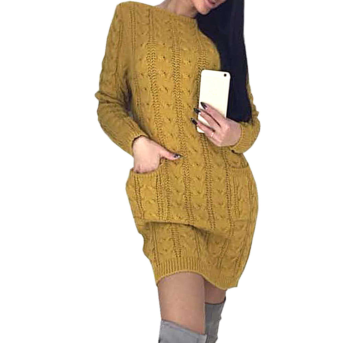 Pocket Jumper Dress