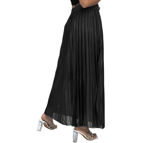 Fiona Satin Pleated Skirt