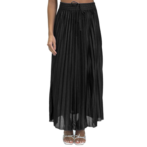 Fiona Satin Pleated Skirt