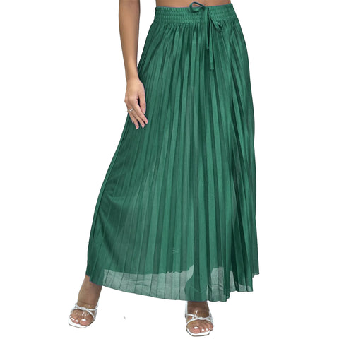 Fiona Satin Pleated Skirt