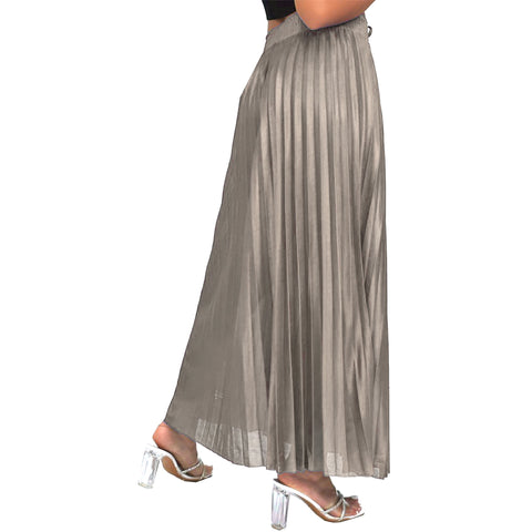 Fiona Satin Pleated Skirt