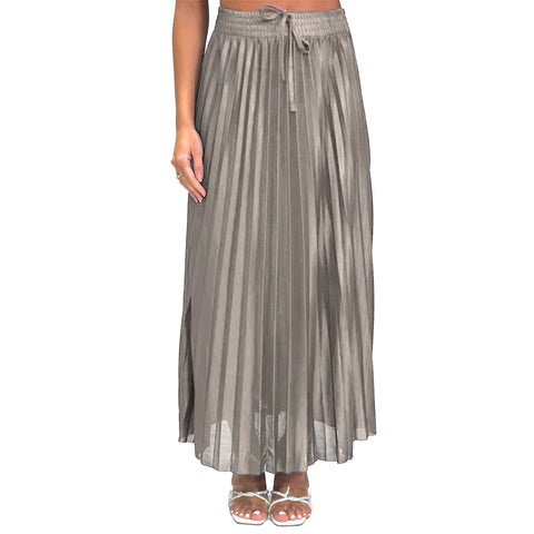 Fiona Satin Pleated Skirt