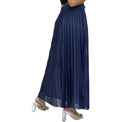 Fiona Satin Pleated Skirt