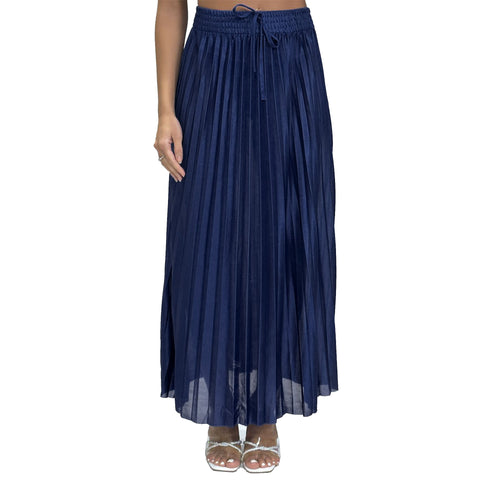 Fiona Satin Pleated Skirt