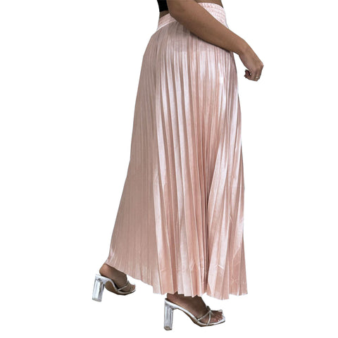 Fiona Satin Pleated Skirt