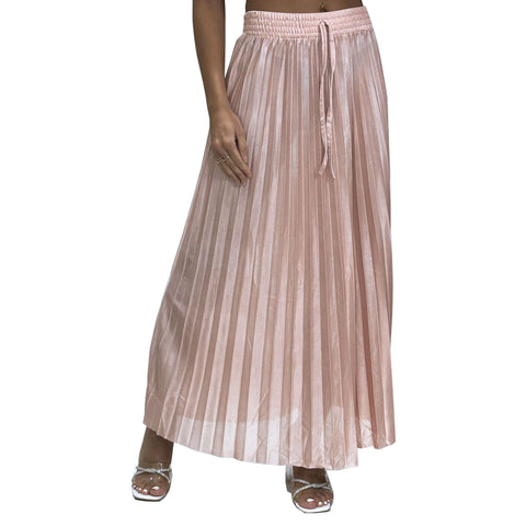 Fiona Satin Pleated Skirt
