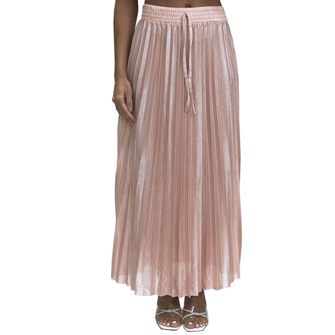 Fiona Satin Pleated Skirt