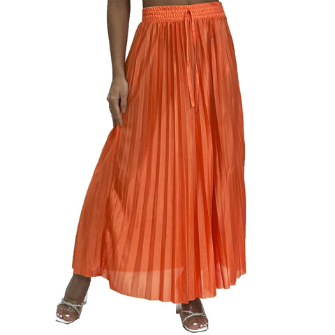 Fiona Satin Pleated Skirt