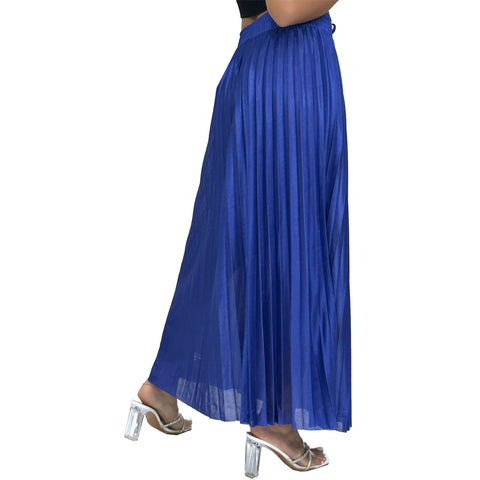 Fiona Satin Pleated Skirt