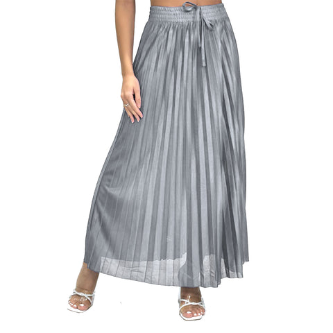 Fiona Satin Pleated Skirt