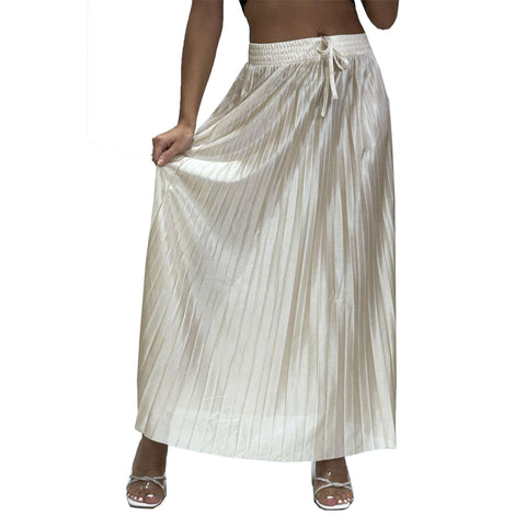 Fiona Satin Pleated Skirt