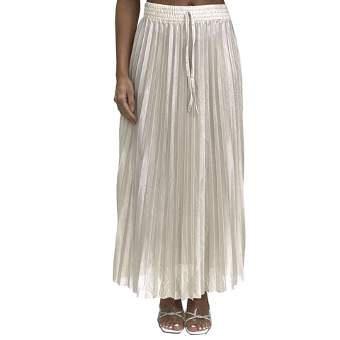 Fiona Satin Pleated Skirt