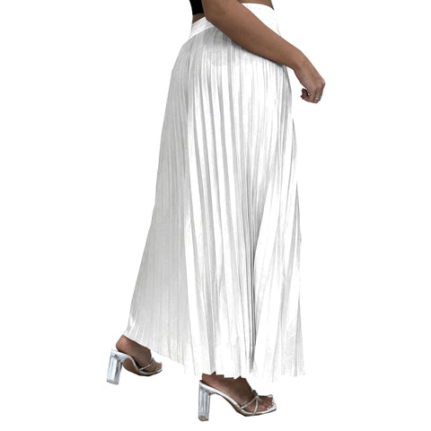 Fiona Satin Pleated Skirt