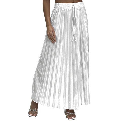 Fiona Satin Pleated Skirt