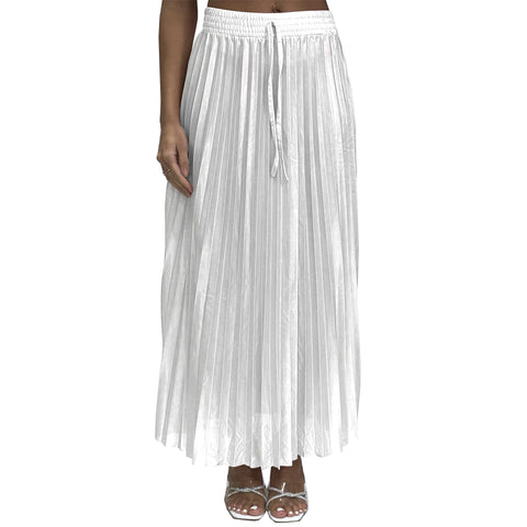 Fiona Satin Pleated Skirt