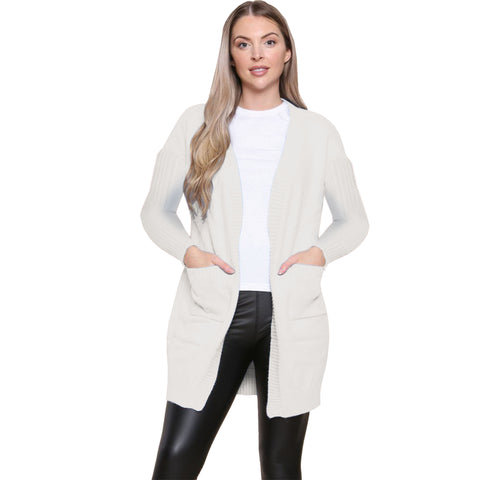 Ribbed Sleeve Cardigan
