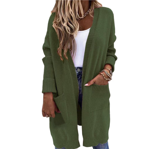 Ribbed Sleeve Cardigan